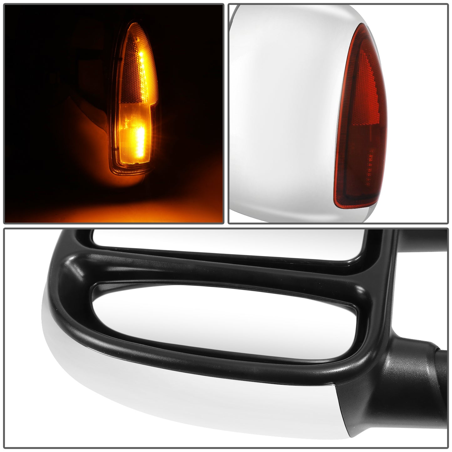 RETROVISOR MIRROR - OE STYLE - FORD EXCURSION 03-05 - FORD F-250 SUPER DUTY 99-07 - FORD F-350 SUPER DUTY 99-07 - FORD F-450 SUPER DUTY 99-07 - FORD F-550 SUPER DUTY 99-07 - WITH POWER WITH HEATED GLASS WITH TURN SIGNAL CHROME COVER - DRIVER SIDE - SMOOTH