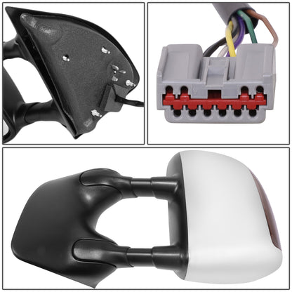 RETROVISOR MIRROR - OE STYLE - FORD EXCURSION 03-05 - FORD F-250 SUPER DUTY 99-07 - FORD F-350 SUPER DUTY 99-07 - FORD F-450 SUPER DUTY 99-07 - FORD F-550 SUPER DUTY 99-07 - WITH POWER WITH HEATED GLASS WITH TURN SIGNAL CHROME COVER - DRIVER SIDE - SMOOTH