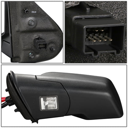 RETROVISOR MIRROR - OEM - 06-10 FORD EXPLORER / 07-10 FORD EXPLORER SPORT TRAC / 06-10 MERCURY MOUNTAINEER - POWERED - HEATED - WITH PUDDLE LIGHT - BLACK - LEFT