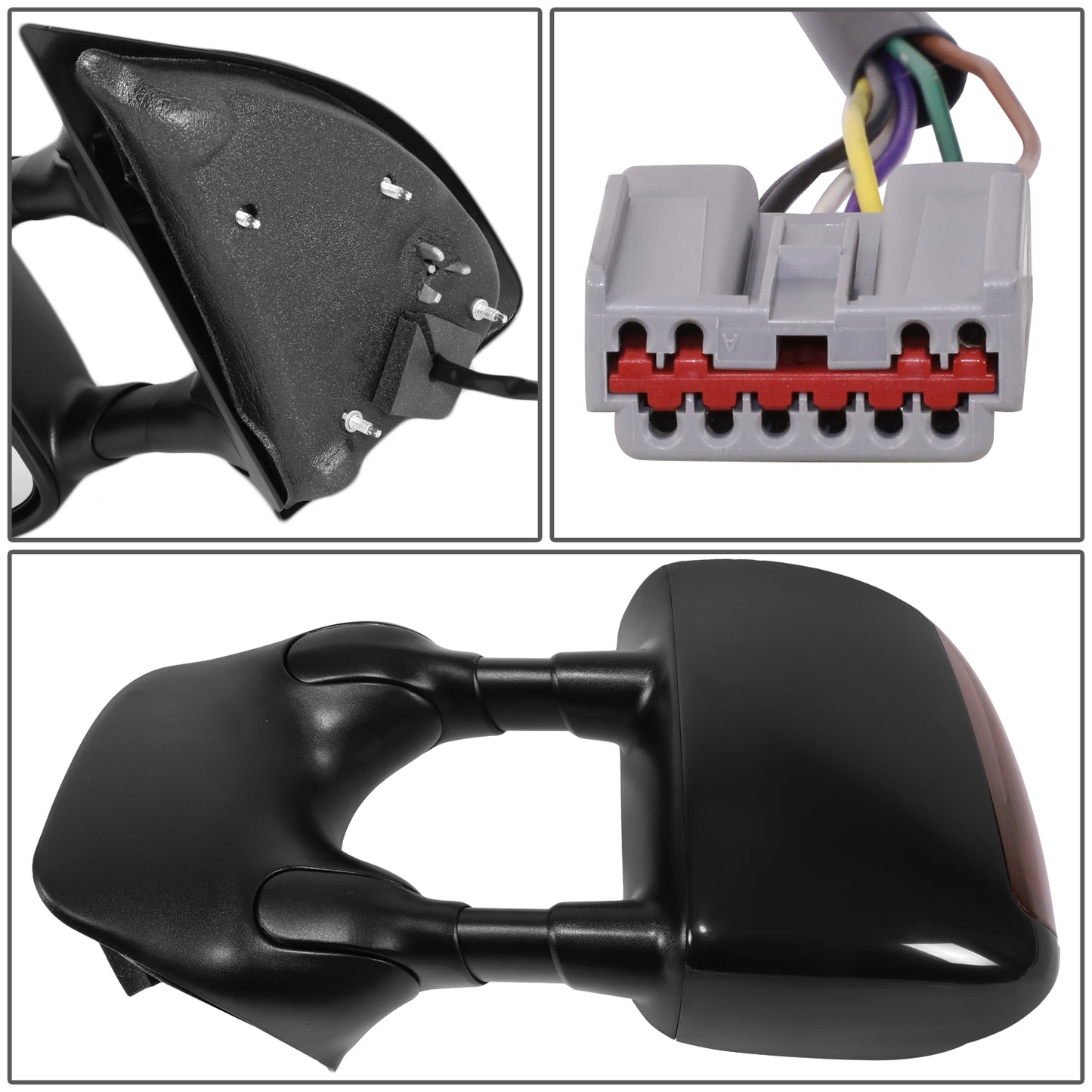 RETROVISOR MIRROR - OE STYLE - FORD EXCURSION 03-05 - FORD F-250 SUPER DUTY 03-07 - FORD F-350 SUPER DUTY 03-07 - FORD F-450 SUPER DUTY 03-07 - FORD F-550 SUPER DUTY 03-07 - WITH POWER WITH HEATED GLASS WITH TURN SIGNAL GLOSS COVER - DRIVER SIDE - PAINT