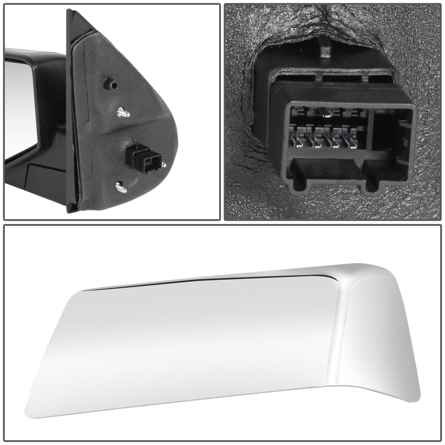 RETROVISOR MIRROR - OE STYLE - FORD EXPLORER 06-10 - FORD EXPLORER SPORT TRAC 07-10 - WITH POWER - DRIVER SIDE - PAINT TO MATCH - BLACK