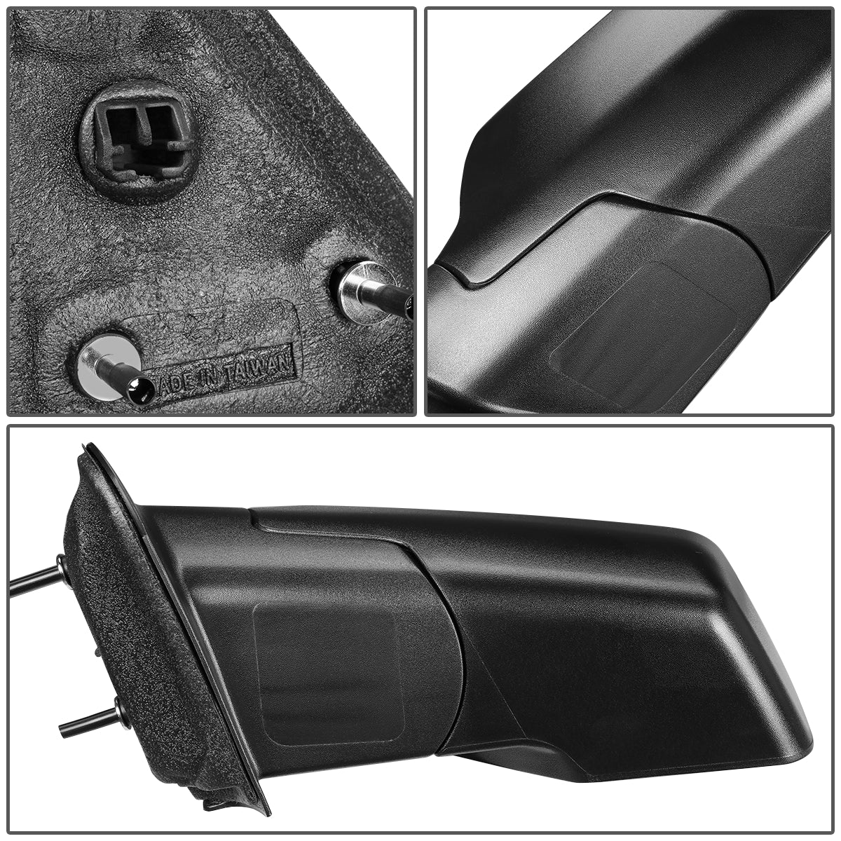 RETROVISOR MIRROR - OEM - 06-10 MAZDA B2300, B3000, B4000 / 06-11 FORD RANGER - MANUAL - TEXTURED - BLACK - LEFT