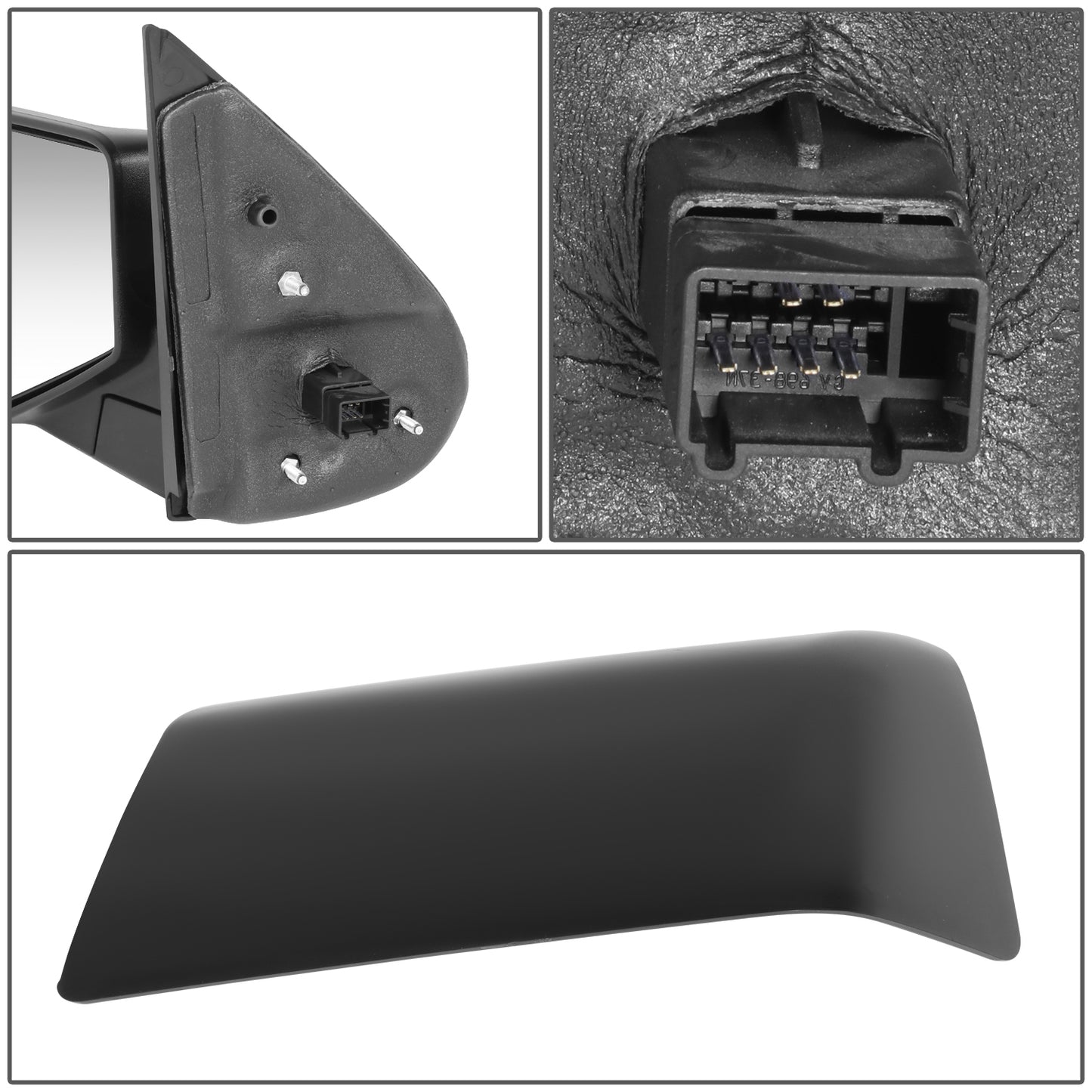 RETROVISOR MIRROR - OE STYLE - FORD EXPLORER 06-10 - FORD EXPLORER SPORT TRAC 07-10 - WITH POWER WITH HEATED - DRIVER SIDE - PAINT TO MATCH - BLACK