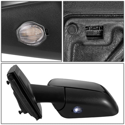 RETROVISOR MIRROR - OEM - 04-07 FORD FREESTYLE - POWERED - HEATED - W/ MEMORY - W/ PUDDLE LIGHT - FOLDING - BLACK MATERIAL - LEFT