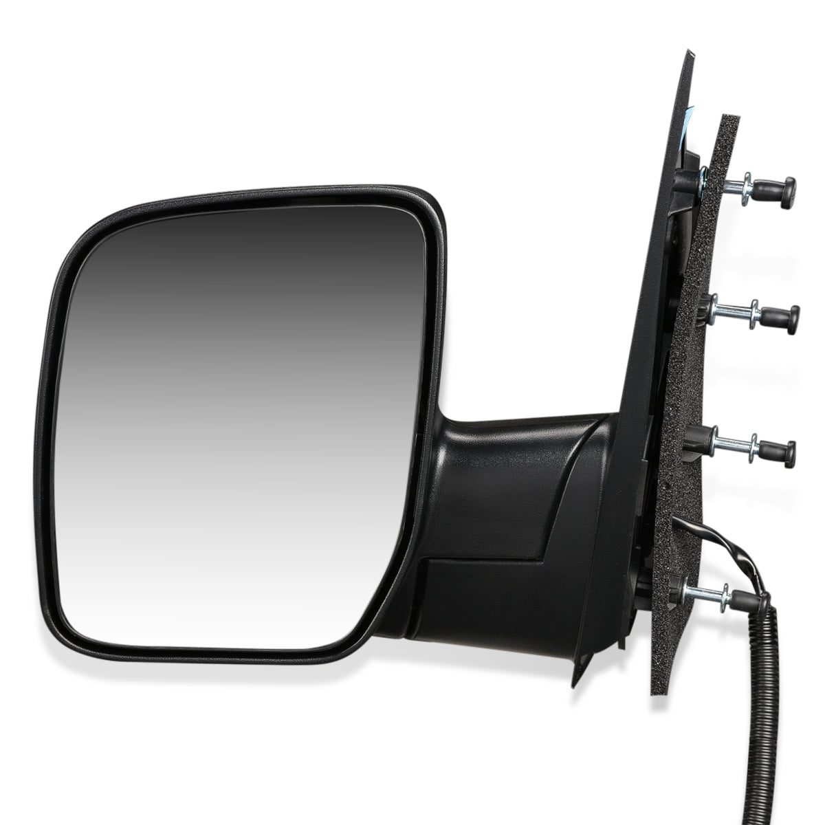 RETROVISOR MIRROR - OEM - 07-08 FORD E-150, E-250, E-350, E-450 - POWERED - TEXTURED - BLACK - LEFT