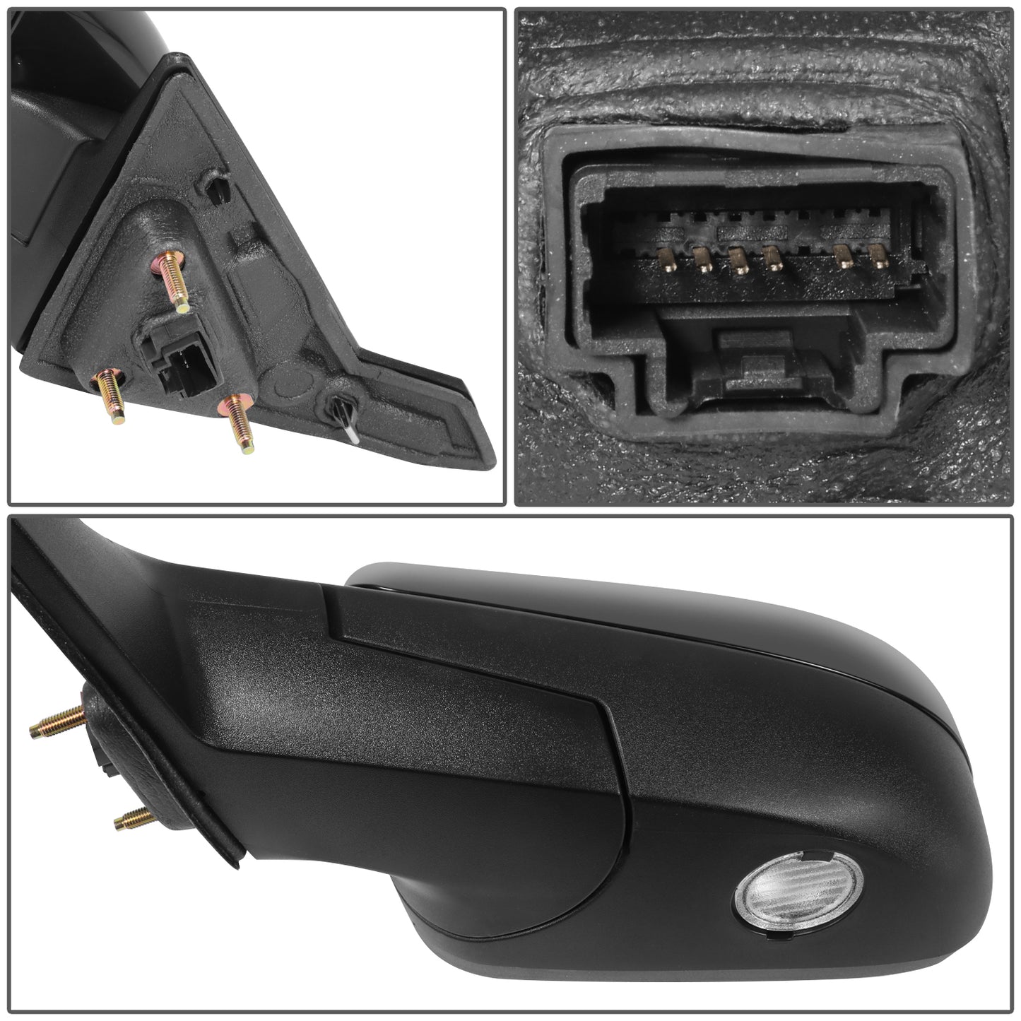 RETROVISOR MIRROR - OE STYLE - FORD TAURUS 08-09 - MERCURY SABLE 08-09 - WITH POWER WITH HEATED GLASS - DRIVER SIDE - PAINT TO MATCH - BLACK