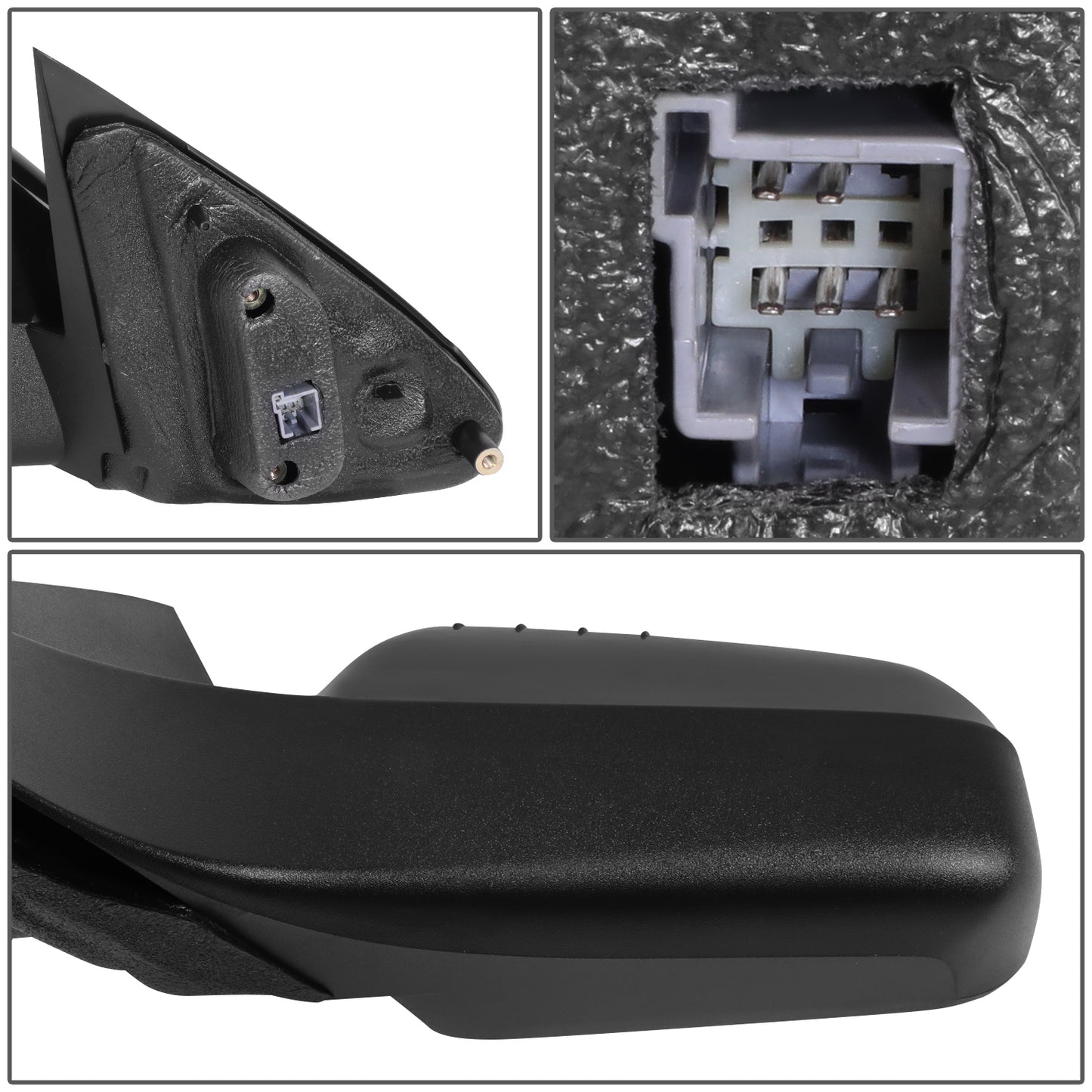 RETROVISOR MIRROR - OE STYLE - FORD FOCUS 08-11 - WITH POWER WITH HEATED GLASS GLOSS COVER - DRIVER SIDE - PAINT TO MATCH - BLACK