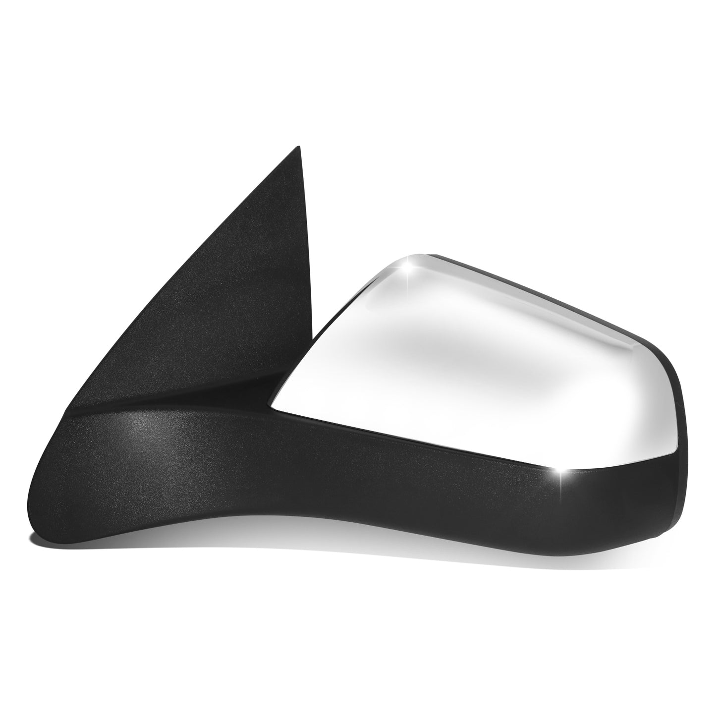 RETROVISOR MIRROR - OE STYLE - FORD FOCUS 08-11 - WITH POWER WITH HEATED CHROME COVER - DRIVER SIDE - SMOOTH - BLACK / CHROME