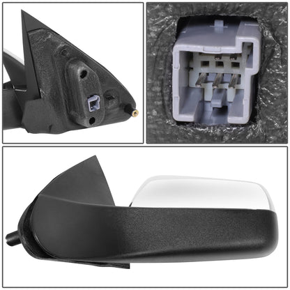 RETROVISOR MIRROR - OE STYLE - FORD FOCUS 08-11 - WITH POWER WITH HEATED CHROME COVER - DRIVER SIDE - SMOOTH - BLACK / CHROME