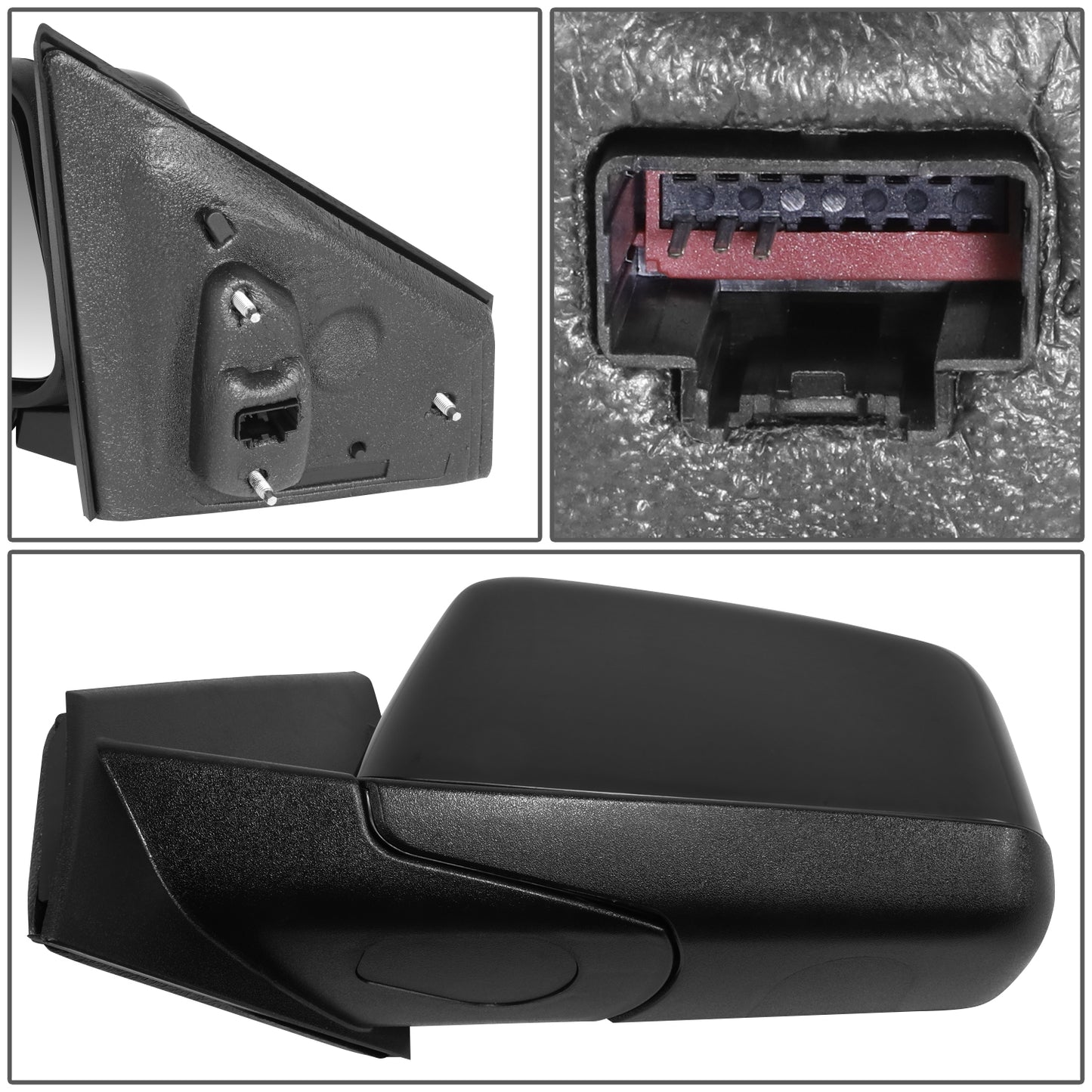 RETROVISOR MIRROR - OE STYLE - FORD EDGE 07 - WITH POWER GLOSS COVER - DRIVER SIDE - PAINT TO MATCH - BLACK