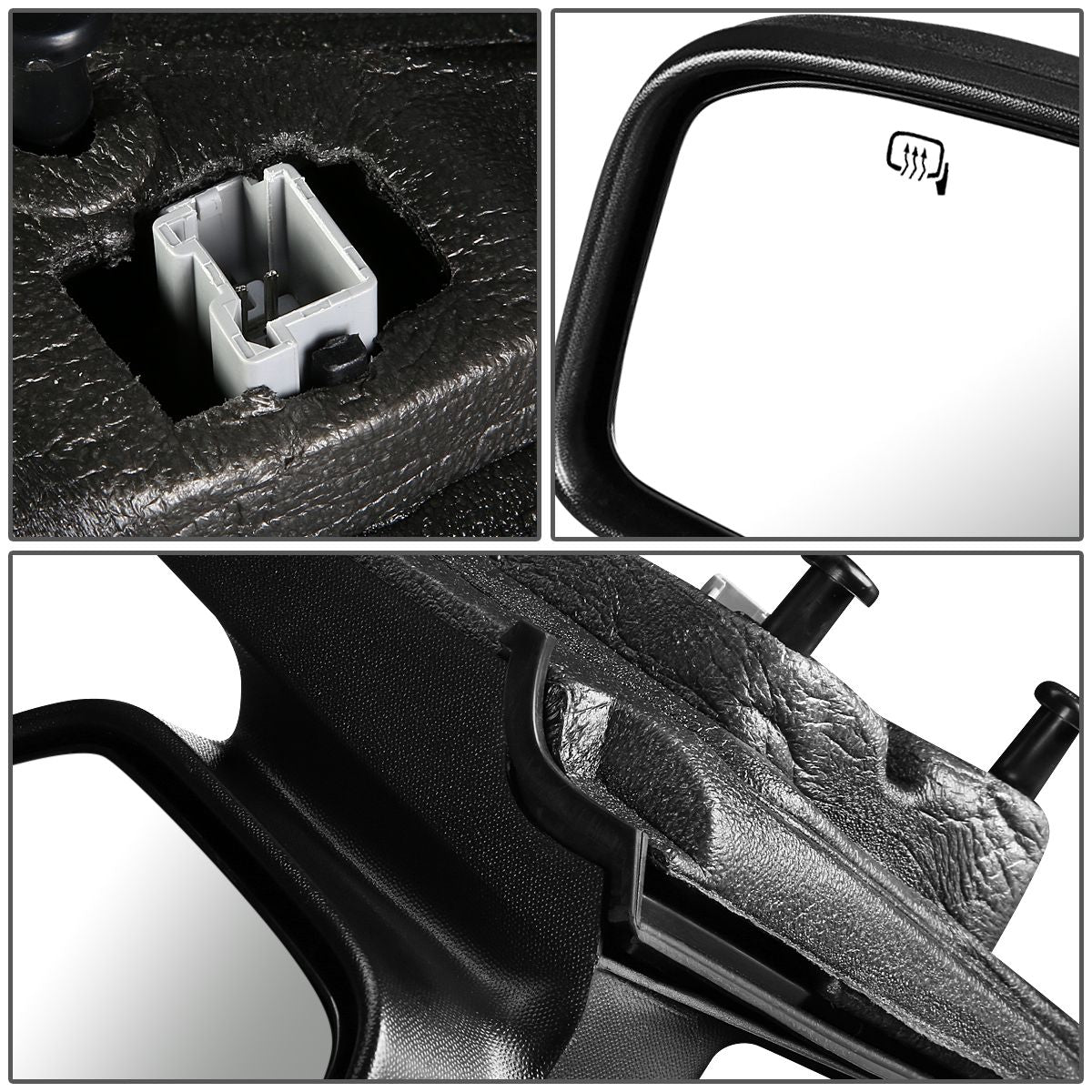 RETROVISOR MIRROR - OEM - 06-10 FORD FUSION / 06-10 MERCURY MILAN - POWERED - HEATED - TEXTURED - BLACK - LEFT