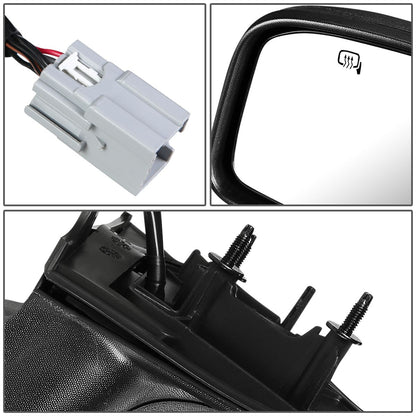 RETROVISOR MIRROR - OEM - 06-10 FORD FUSION / 06-10 MERCURY MILAN - POWERED - HEATED - TEXTURED - BLACK - LEFT