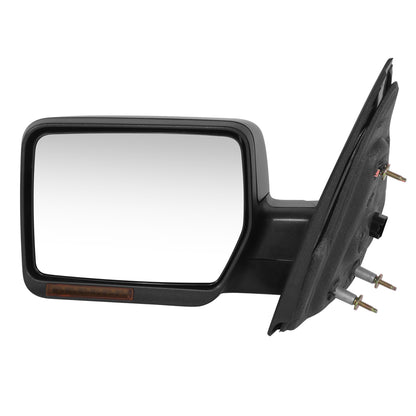 RETROVISOR MIRROR - OE STYLE - FORD F-150 04-06 - WITH POWER WITH HEATED WITH SIGNAL GLOSS COVER - DRIVER SIDE - PAINT TO MATCH - BLACK