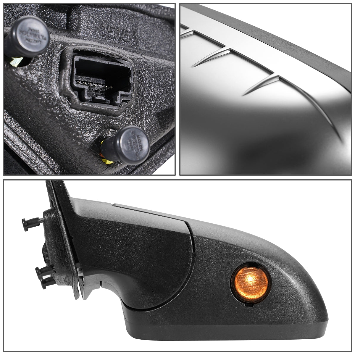 RETROVISOR MIRROR - OEM - 08-09 FORD TAURUS - POWERED - HEATED - W/ PUDDLE LIGHT - FOLDING - SATIN CHROME - LEFT