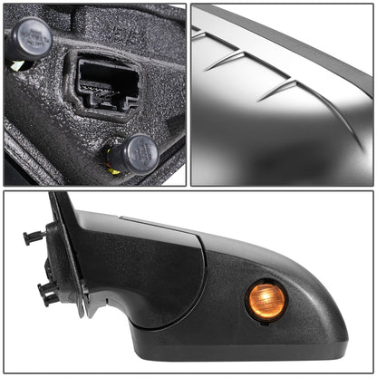 RETROVISOR MIRROR - OEM - 08-09 FORD TAURUS - POWERED - HEATED - W/ PUDDLE LIGHT - FOLDING - SATIN CHROME - LEFT