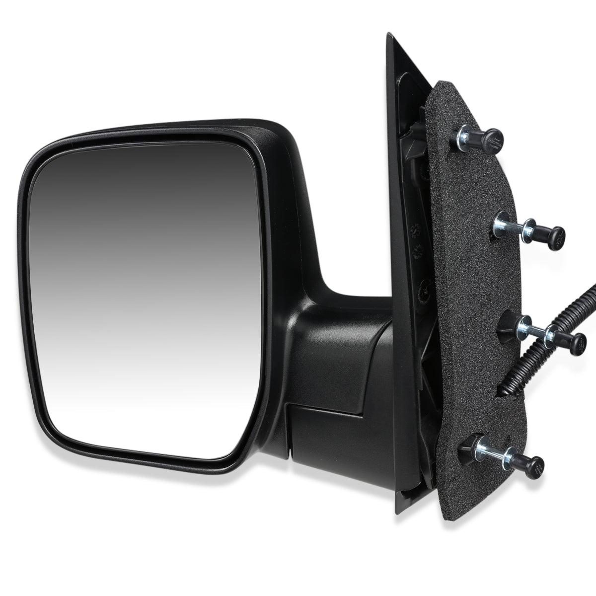 RETROVISOR MIRROR - OEM - 2009 FORD E-150, E-250, E-350, E-450 - POWERED - TEXTURED - BLACK - LEFT