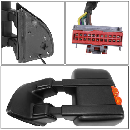 RETROVISOR MIRROR - OE STYLE - FORD F-250 SUPER DUTY 08 - FORD F-350 SUPER DUTY 08 - DUAL MIRROR WITH HEATED WITH POWER WITH SIGNAL - DRIVER SIDE - PAINT TO MATCH - BLACK