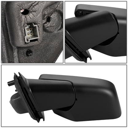 RETROVISOR MIRROR - OEM - 08-12 FORD ESCAPE - POWERED - HEATED - FOLDING - W/ SPOTTER GLASS - BLACK - LEFT