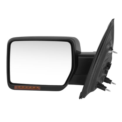 RETROVISOR MIRROR - OE STYLE - FORD F-150 09-10 - WITH POWER WITH HEATED WITH SIGNAL - DRIVER SIDE - PAINT TO MATCH - BLACK