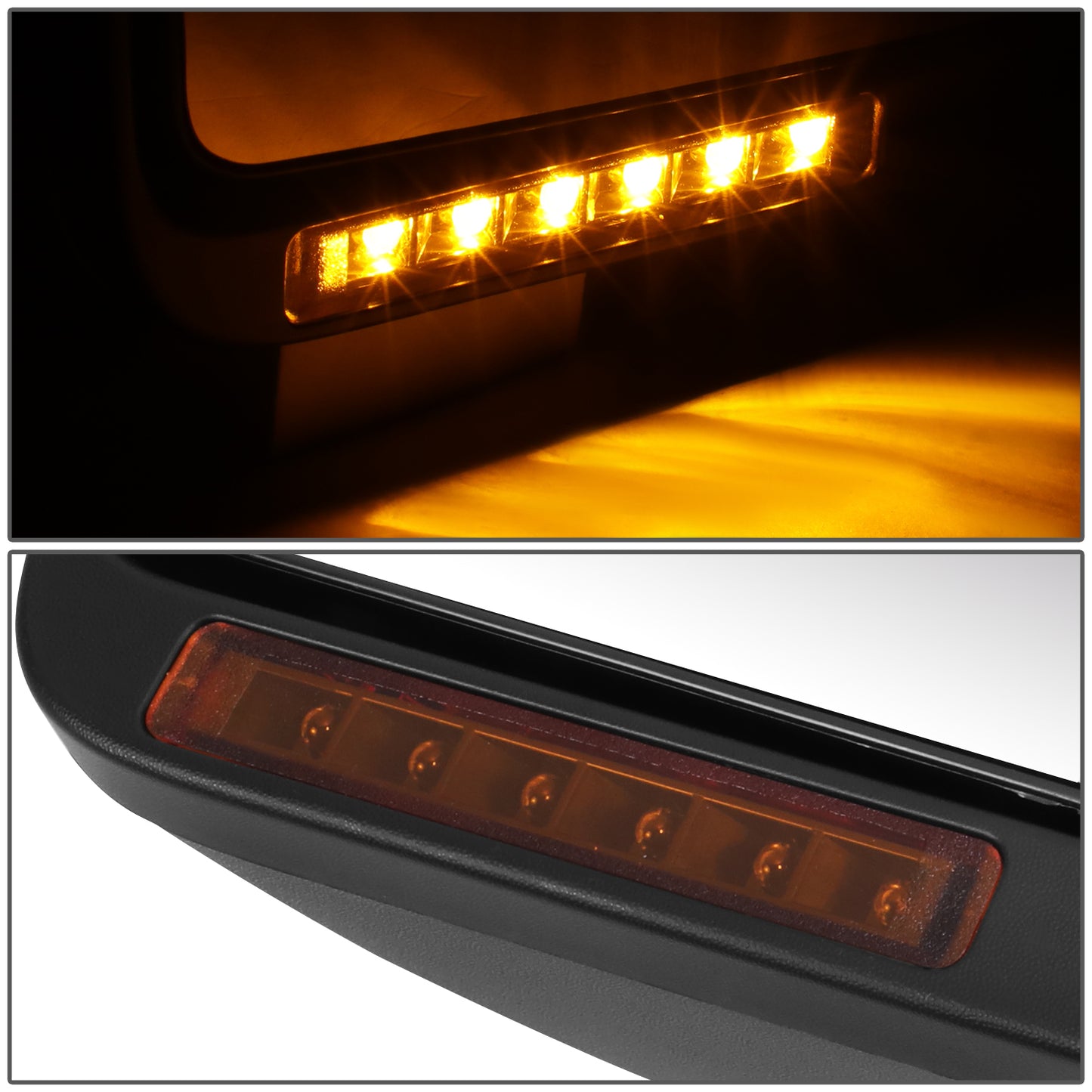 RETROVISOR MIRROR - OE STYLE - FORD F-150 09-10 - WITH POWER WITH HEATED WITH SIGNAL CHROME COVER - DRIVER SIDE - SMOOTH - BLACK / CHROME