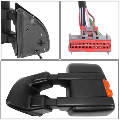 RETROVISOR MIRROR - OE STYLE - FORD F-250 SUPER DUTY 08-10 - FORD F-350 SUPER DUTY 08-10 - DUAL MIRROR WITH HEATED WITH POWER WITH SIGNAL WITH MEMORY - DRIVER SIDE - PAINT TO MATCH - BLACK