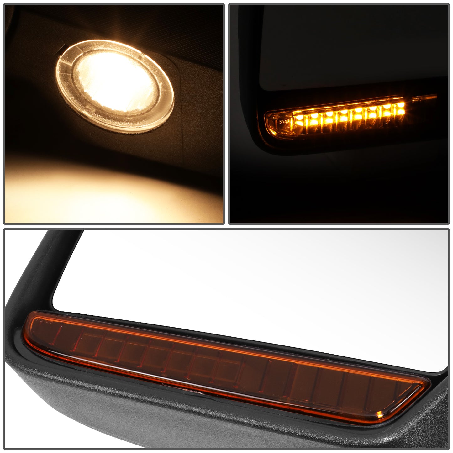 RETROVISOR MIRROR - OE STYLE - FORD EXPEDITION 07-10 - WITH POWER WITH HEATED WITH SIGNAL - DRIVER SIDE - PAINT TO MATCH - BLACK