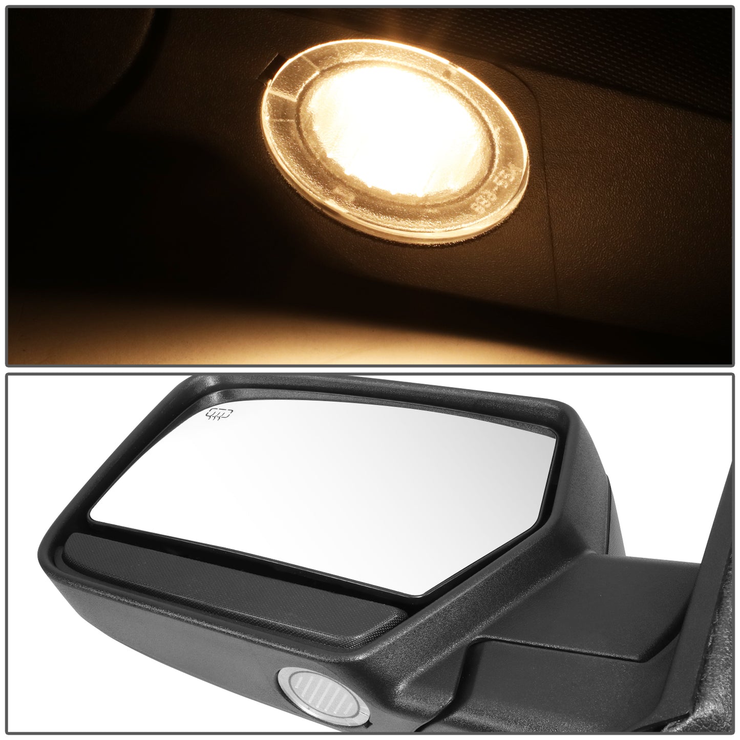 RETROVISOR MIRROR - OE STYLE - FORD EXPEDITION 07-10 - WITH POWER WITH HEATED GLASS - DRIVER SIDE - PAINT TO MATCH - BLACK