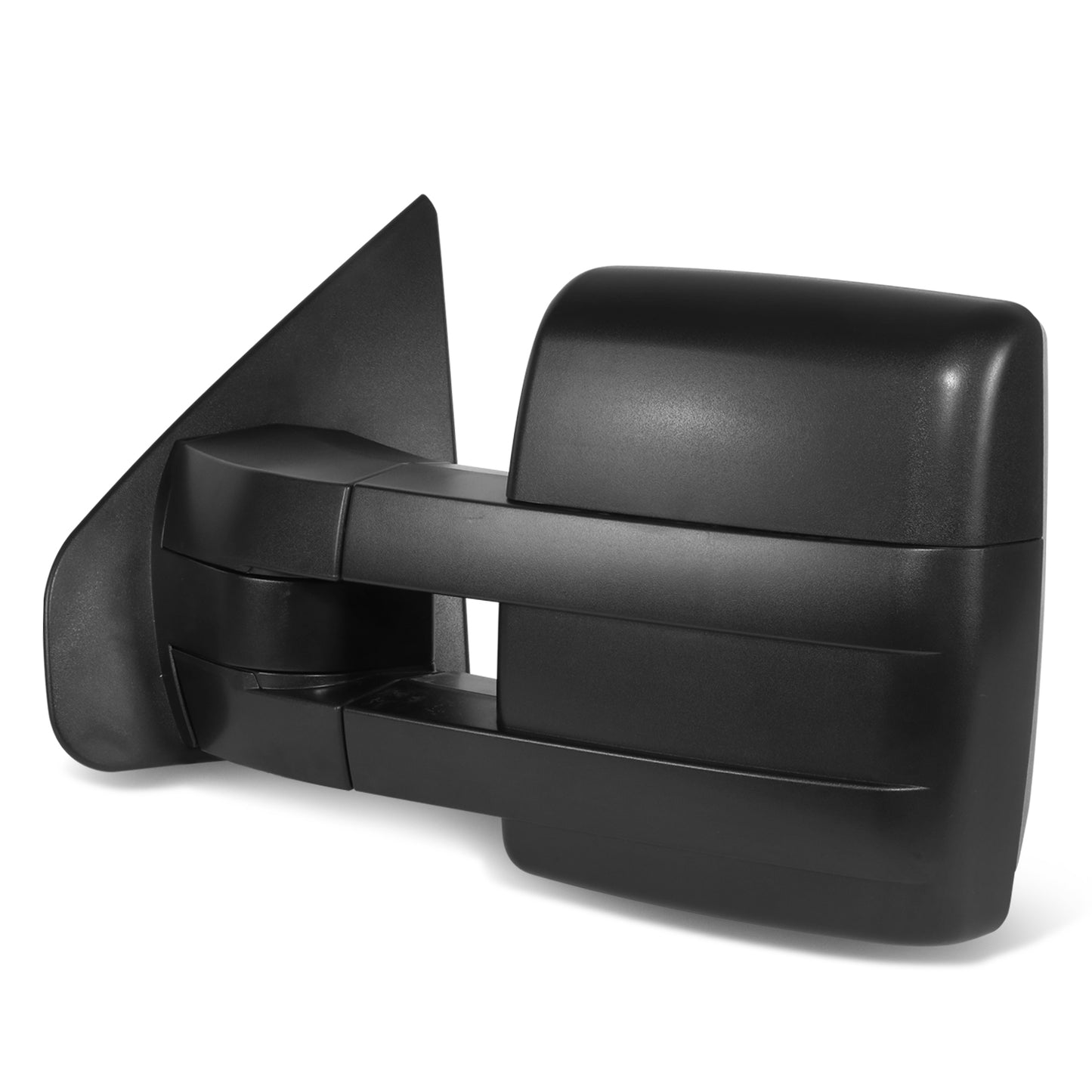 RETROVISOR MIRROR - OE STYLE - FORD F-150 07-12 - WITH POWER DUAL MIRROR WITH HEATED GLASS CHROME COVER - DRIVER SIDE - SMOOTH - BLACK / CHROME