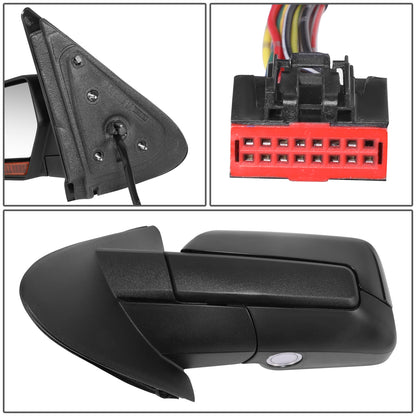 RETROVISOR MIRROR - OE STYLE - FORD EXPEDITION 07-08 - LINCOLN NAVIGATOR 07-08 - WITH POWER FOLD WITH HEATED WITH SIGNAL - DRIVER SIDE - PAINT TO MATCH - BLACK
