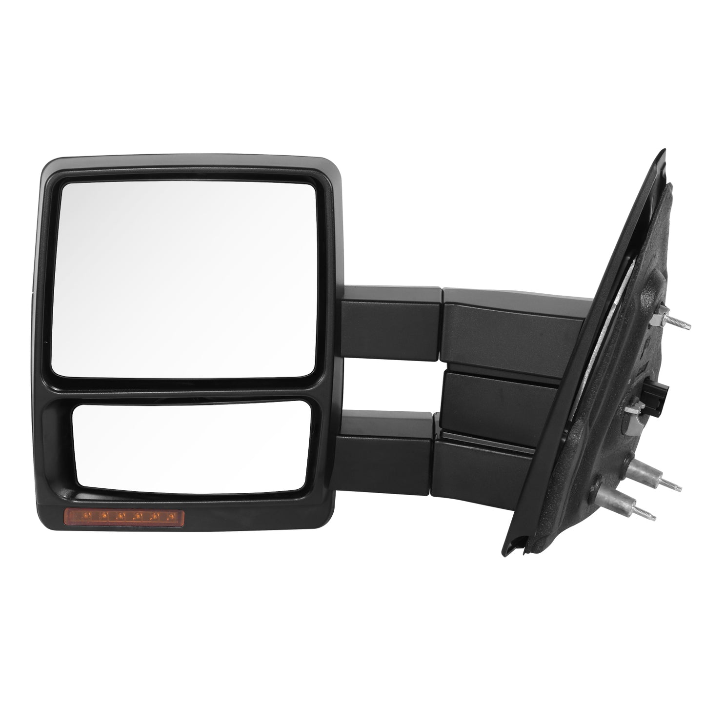 RETROVISOR MIRROR - OE STYLE - FORD F-150 07-08 - WITH POWER DUAL MIRROR WITH HEATED WITH TURN SIGNAL - DRIVER SIDE - PAINT TO MATCH - BLACK