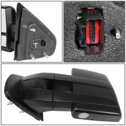 RETROVISOR MIRROR - OE STYLE - FORD F-150 07-08 - WITH POWER DUAL MIRROR WITH HEATED WITH TURN SIGNAL - DRIVER SIDE - PAINT TO MATCH - BLACK