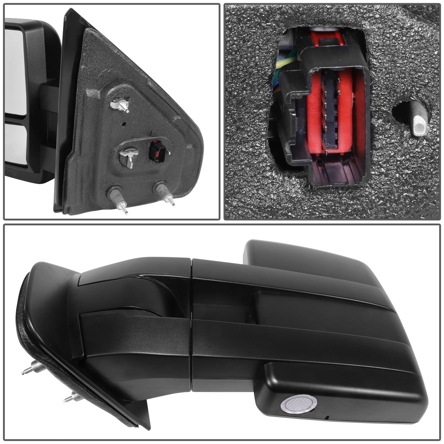 RETROVISOR MIRROR - OE STYLE - FORD F-150 11-12 - WITH POWER WITH HEATED WITH TURN SIGNAL - DRIVER SIDE - PAINT TO MATCH - BLACK