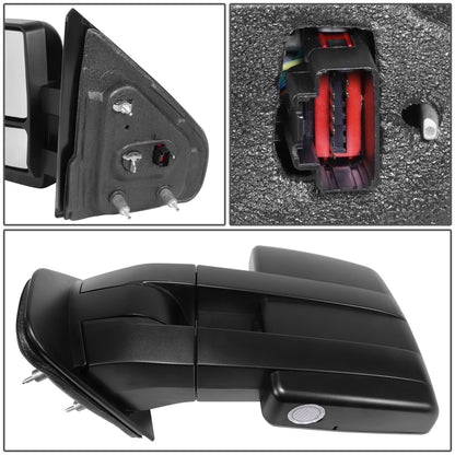 RETROVISOR MIRROR - OE STYLE - FORD F-150 11-12 - WITH POWER WITH HEATED WITH TURN SIGNAL - DRIVER SIDE - PAINT TO MATCH - BLACK