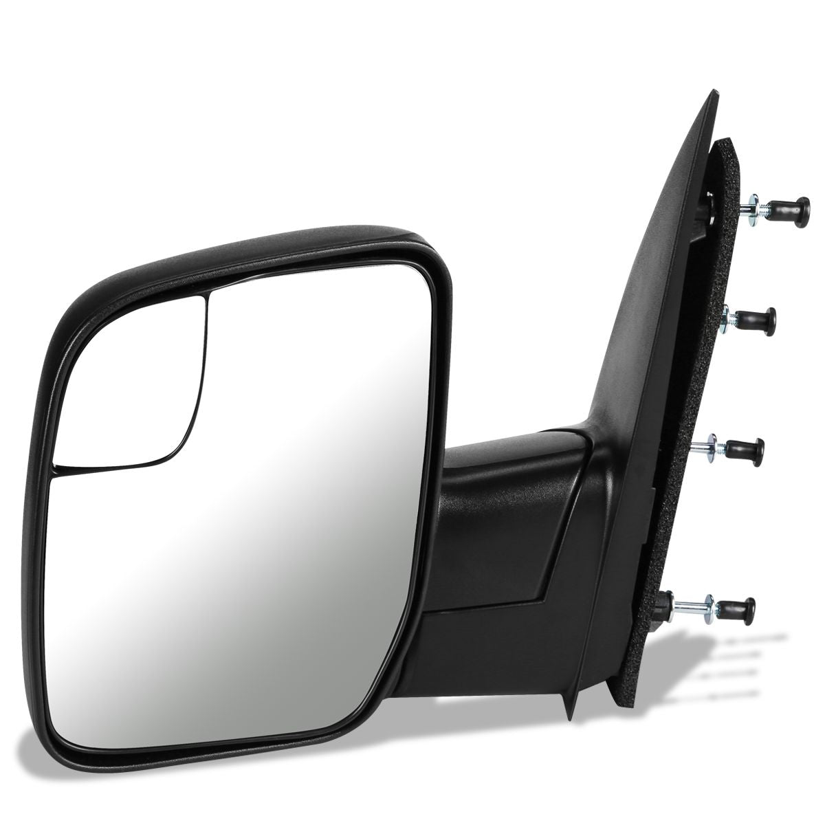 RETROVISOR MIRROR - OEM - 10-14 FORD E-150, E-250, E-350, E-450 / 10-14 FORD ECONOLINE - MANUAL - TEXTURED - BLACK - LEFT