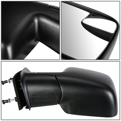 RETROVISOR MIRROR - OEM - 10-14 FORD E-150, E-250, E-350, E-450 / 10-14 FORD ECONOLINE - MANUAL - TEXTURED - BLACK - LEFT