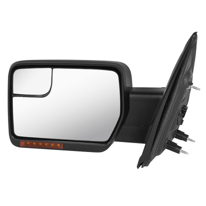 RETROVISOR MIRROR - OE STYLE - FORD F-150 11-14 - WITH POWER WITH HEATED WITH SIGNAL WITH BLIND SPOT MIRROR - DRIVER SIDE - PAINT TO MATCH - BLACK
