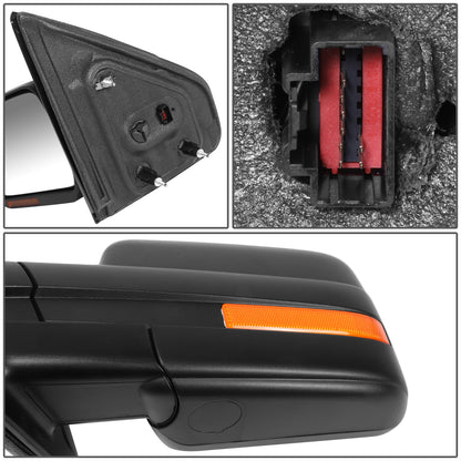 RETROVISOR MIRROR - OE STYLE - FORD F-150 11-14 - WITH POWER WITH HEATED WITH SIGNAL WITH BLIND SPOT MIRROR - DRIVER SIDE - PAINT TO MATCH - BLACK