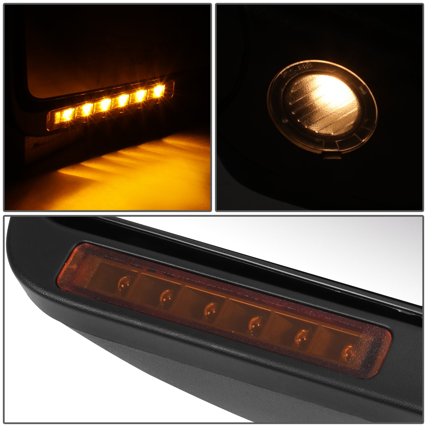 RETROVISOR MIRROR - OE STYLE - FORD F-150 09-10 - WITH POWER FOLD WITH HEATED WITH SIGNAL WITH MEMORY CHROME COVER - DRIVER SIDE - SMOOTH - BLACK / CHROME