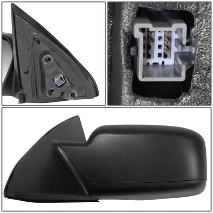 RETROVISOR MIRROR - OE STYLE - FORD FUSION 11-12 - WITH POWER WITH HEATED GLASS WITH TEXTURED COVER - DRIVER SIDE - PAINT TO MATCH - BLACK