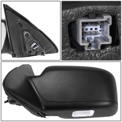 RETROVISOR MIRROR - OE STYLE - FORD FUSION 11-12 - WITH POWER WITH HEATED GLASS WITH BLIND SPOT MIRROR WITH PUDDLE LIGHT WITH TEXTURED COVER - DRIVER SIDE - PAINT TO MATCH - BLACK