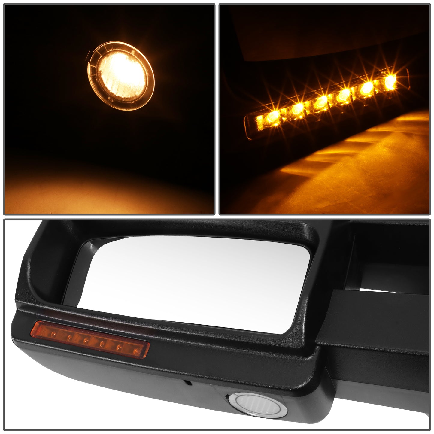 RETROVISOR MIRROR - OE STYLE - FORD F-150 09-14 - WITH POWER DUAL MIRROR WITH HEATED GLASS - DRIVER SIDE - PAINT TO MATCH - BLACK