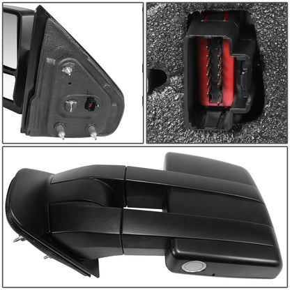 RETROVISOR MIRROR - OE STYLE - FORD F-150 09-14 - WITH POWER DUAL MIRROR WITH HEATED GLASS - DRIVER SIDE - PAINT TO MATCH - BLACK