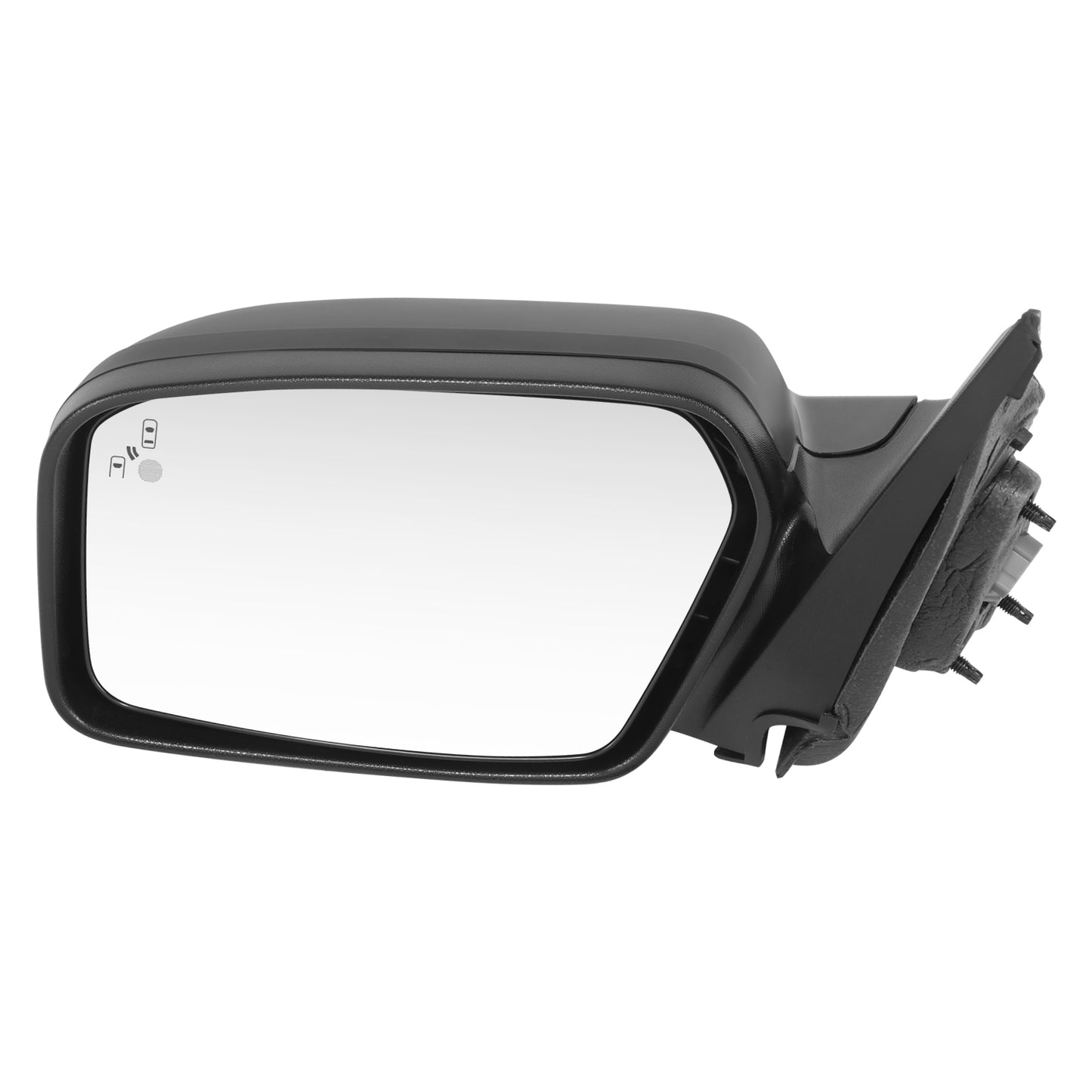 RETROVISOR MIRROR - OE STYLE - FORD FUSION 2011-2012 - WITH POWER WITH HEATED GLASS WITH BLIND SPOT WITH PUDDLE LIGHT WITH TEXTURED COVER - DRIVER LEFT SIDE - BLACK