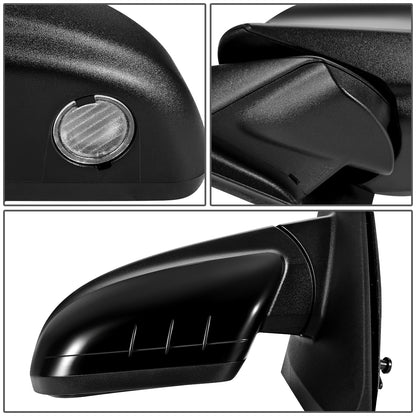 RETROVISOR MIRROR - OEM - 11-14 FORD EDGE - POWERED - HEATED - W/ PUDDLE LIGHT - W/ BLIND SPOT GLASS - BLACK MATERIAL - LEFT