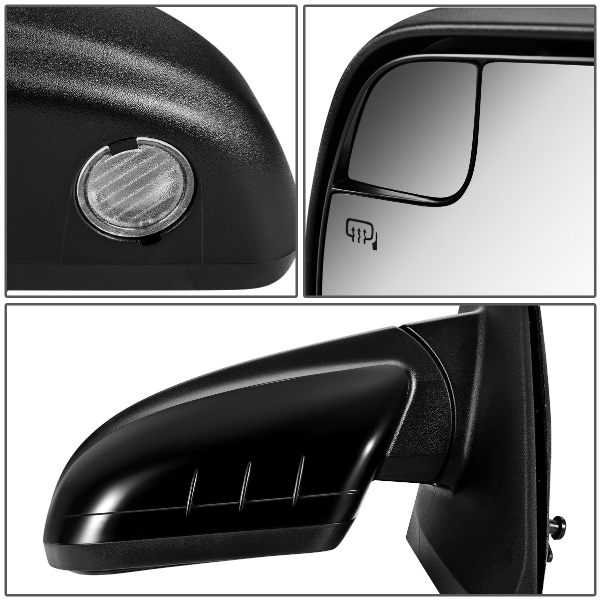 RETROVISOR MIRROR - OEM - 11-14 FORD EDGE - POWERED - HEATED - W/ MEMORY - W/ PUDDLE LIGHT - W/ BLIND SPOT GLASS - BLACK MATERIAL - LEFT