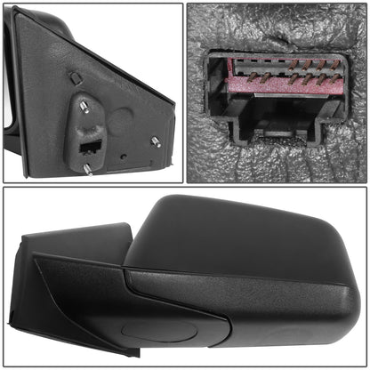 RETROVISOR MIRROR - OE STYLE - FORD EDGE 07 - WITH POWER WITH HEATED GLASS TEXTURED COVER - DRIVER SIDE - PAINT TO MATCH - BLACK