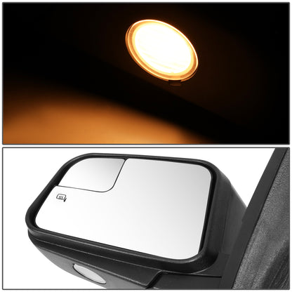 RETROVISOR MIRROR - OE STYLE - FORD EDGE 11 - WITH POWER WITH HEATED GLASS WITH BLIND SPOT MIRROR - DRIVER SIDE - PAINT TO MATCH - BLACK