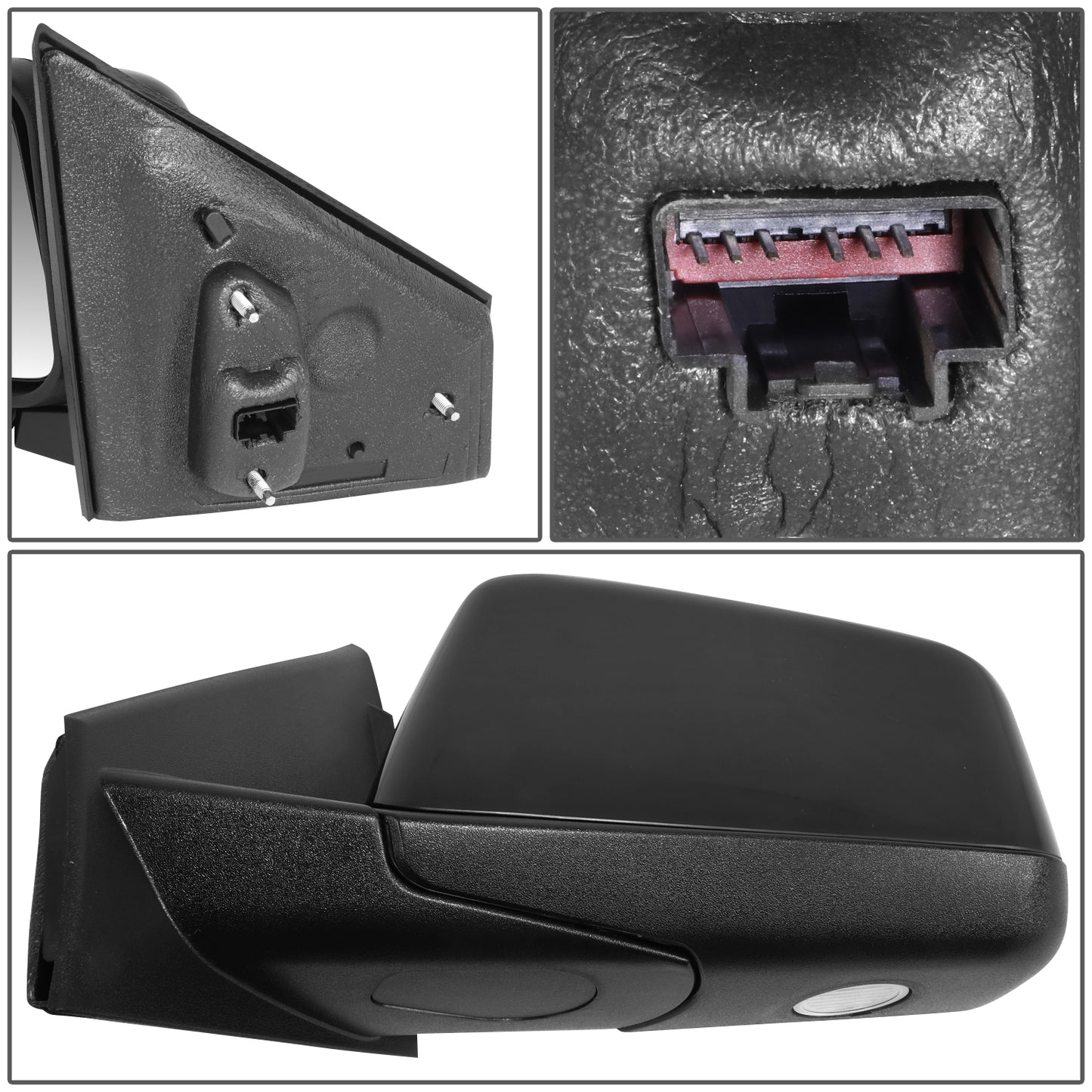 RETROVISOR MIRROR - OE STYLE - FORD EDGE 11 - WITH POWER WITH HEATED GLASS WITH BLIND SPOT MIRROR - DRIVER SIDE - PAINT TO MATCH - BLACK