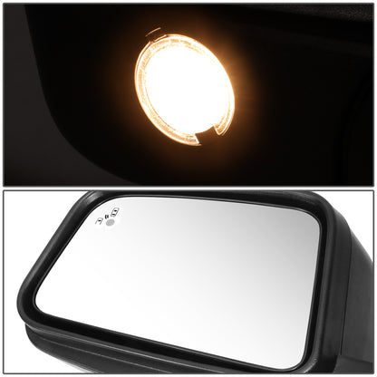 RETROVISOR MIRROR - OE STYLE - FORD EDGE 2009-2011 - LINCOLN MKX 2009-2011 - WITH POWER WITH HEATED WITH BLIND SPOT - DRIVER LEFT SIDE - BLACK