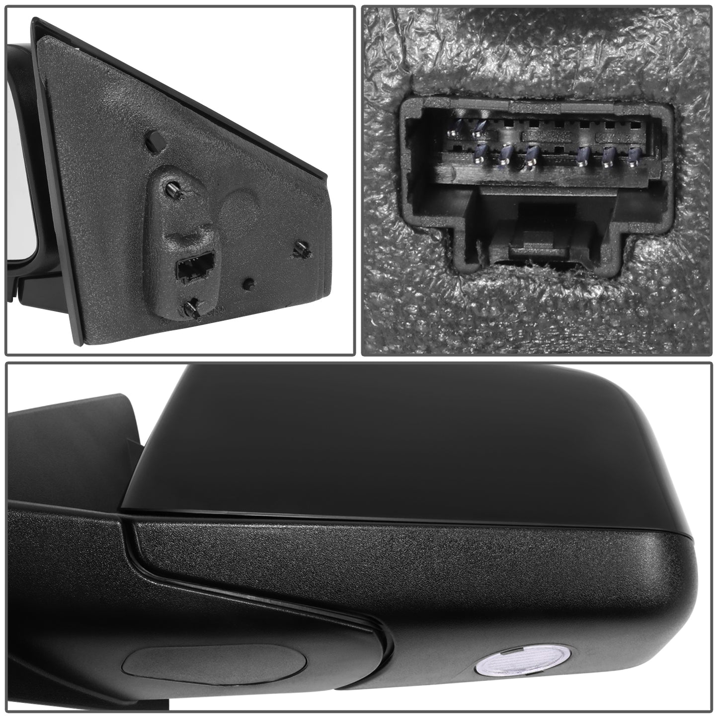 RETROVISOR MIRROR - OE STYLE - FORD EDGE 2009-2011 - LINCOLN MKX 2009-2011 - WITH POWER WITH HEATED WITH BLIND SPOT - DRIVER LEFT SIDE - BLACK